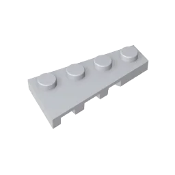 Gobricks GDS-549 Wedge Plate 4 x 2 Right | Building Block for Compatible DIY Sets