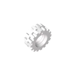 Gobricks GDS-1071 Tire 15mm D. x 6mm Offset Tread Small | Compatible Building Block Wheel