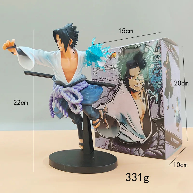 Cursed Sasuke Uchiha Chidori Anime Figure, Bandai Naruto Shippuden Action Figures 20 CM