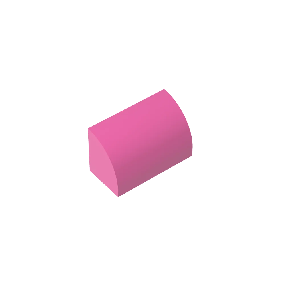 Gobricks GDS-M063 Curved Brick 1 x 2 x 1 No Studs | Compatible Building Block