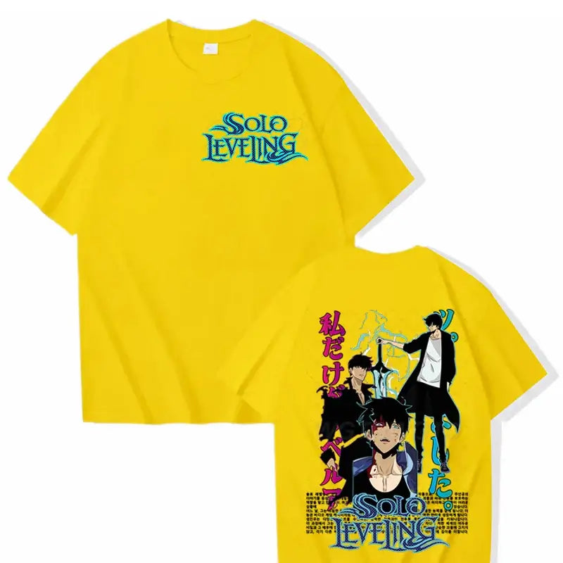 Solo Leveling T-shirt: Sung Jinwoo Cotton Streetwear