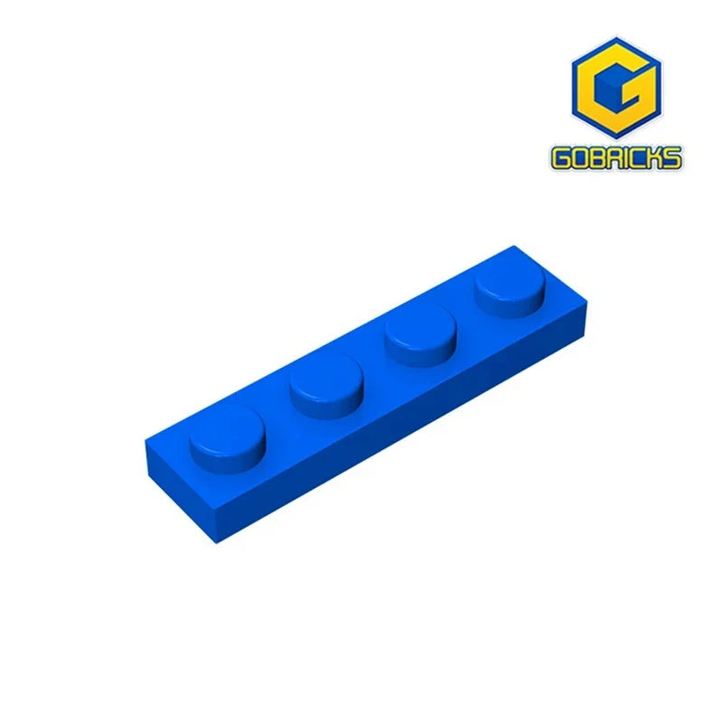 Gobricks GDS-504 Plate 1 x 4 | Compatible Building Block Pieces