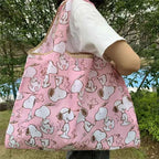 Snoopy Reusable Shopping Bag – Large Capacity Foldable Tote
