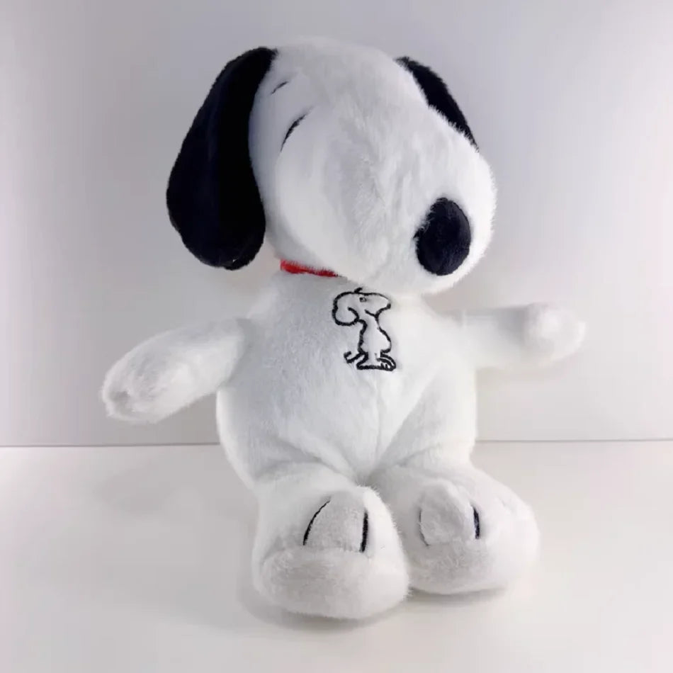 Breathing White Dog Plush Toy – Light & Sound Sleep Companion
