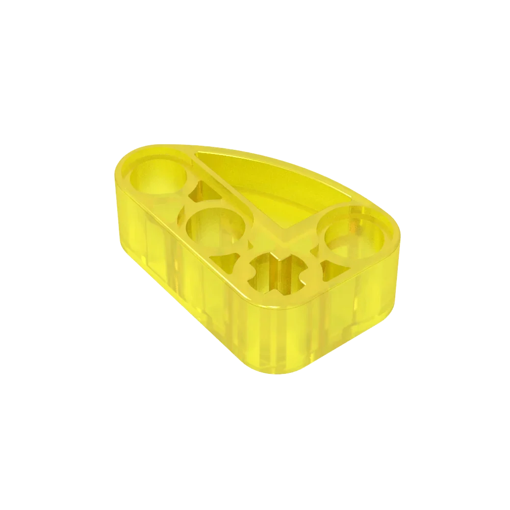 Gobricks GDS-2016 Technical Beam 2 x 3 L-Shape with Quarter Ellipse Thick | Building Blocks Toy Compatible with Lego 71708