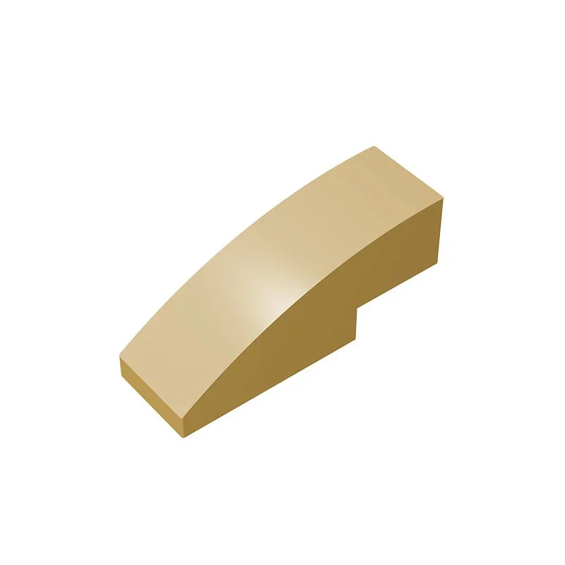 Gobricks GDS-657 Slope, Curved 3 x 1 | Compatible Building Block for Creative Construction