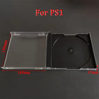 Clear PS1 Game Disc Storage Case | Transparent Single Disc Holder Bracket Box