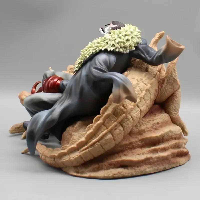 Crocodile Shichibukai Anime Figure, One Piece Sand Crocodile Sitting Action Figurines 18 CM
