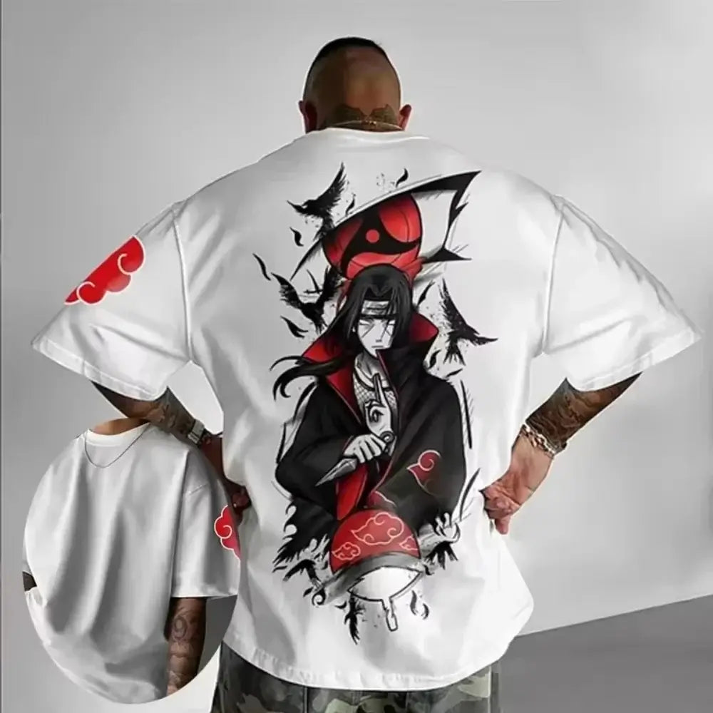 Uchiha Itachi Oversized T-shirt: MINISO Cotton Sporty Top