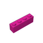 Gobricks GDS-534 Brick 1 x 4 without Bottom Tubes | Compatible Building Block Set