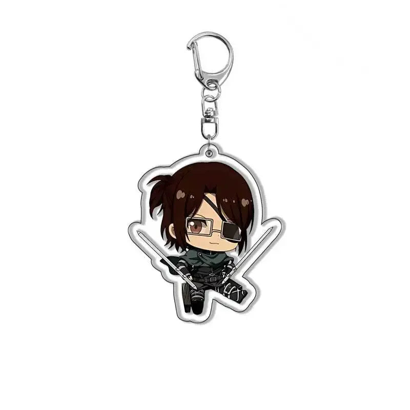 Anime Keychain Cute Cartoon Keychain Car Accessories for Men Bag Pendant Shingeki No Kyojin Friend Gifts Jewelry