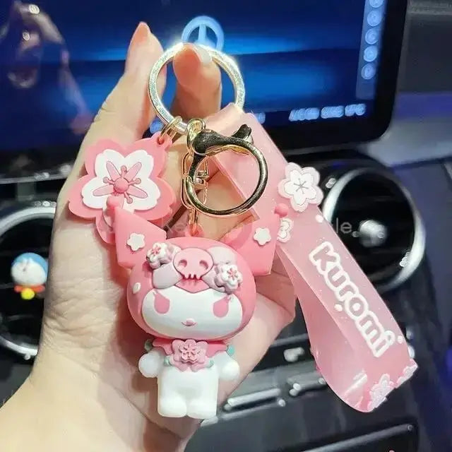 Sanrio Hello Kitty Key Chains, Kawaii Anime Cartoon Cinnamoroll Car Keychains Backpack Ornaments