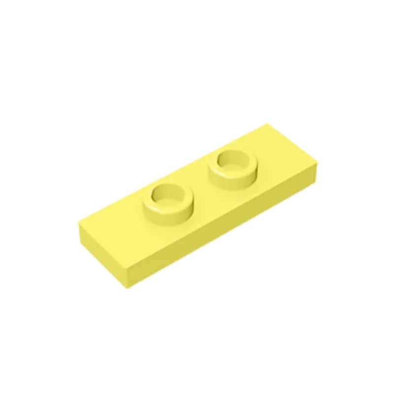 Gobricks GDS-1504 Plate, Modified 1 x 3 with 2 Studs (Double Jumper) | Compatible Building Block Piece
