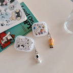 Cute Cartoon Snoopy Charlie Brown Earphone Case For Airpods 4 1 2 3 Pro 2  Wireless Bluetooth Headset Protective TPU Cover