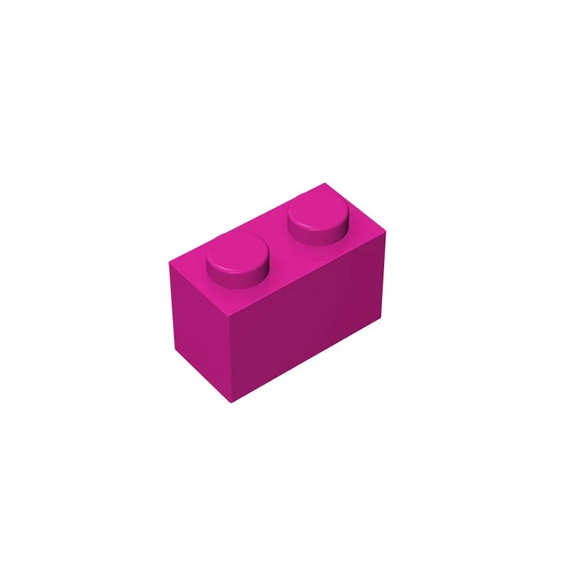 Educational Assemblage Gobricks Brick 1 x 2 without Bottom Tube | Compatible with Lego 3004 3065 35743