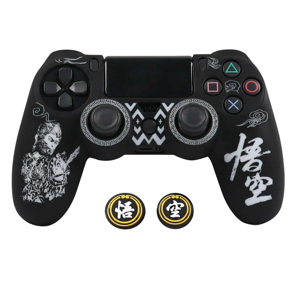 PS4 Controller Silicone Cover | Soft Protective Skin with Joystick Grips