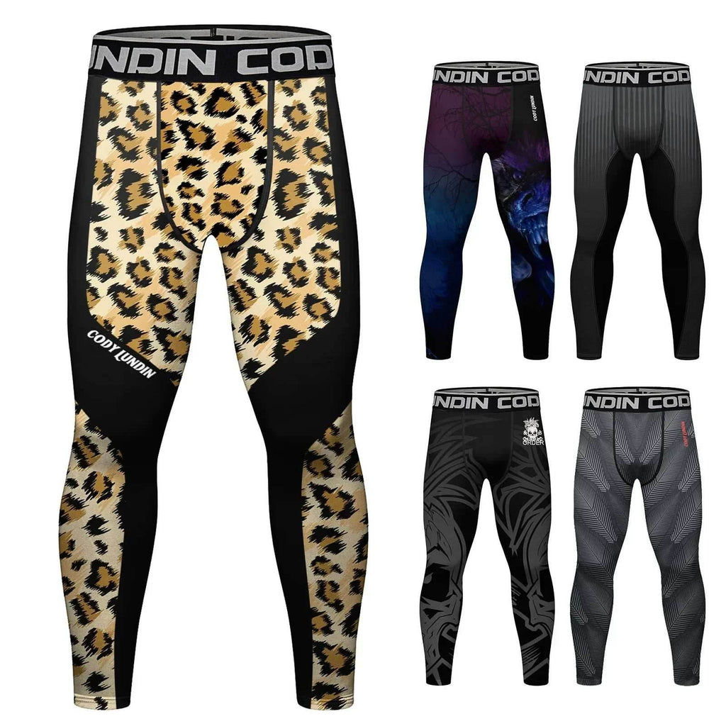 Men's Compression Running Tights - Jui Jit Su / Medium
