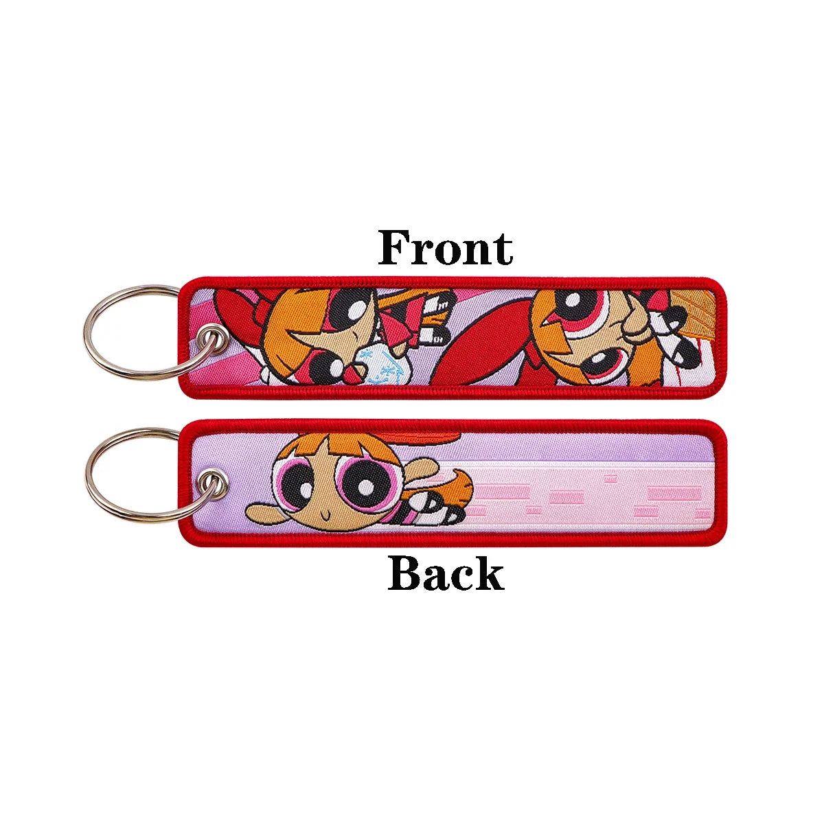 Vibrant Girls Embroidery Key Fob | Fashion Keychain for Cars and Bags
