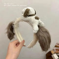 Snoopy Plush Ear Headband – Cute Furry Cosplay Hair Accessory