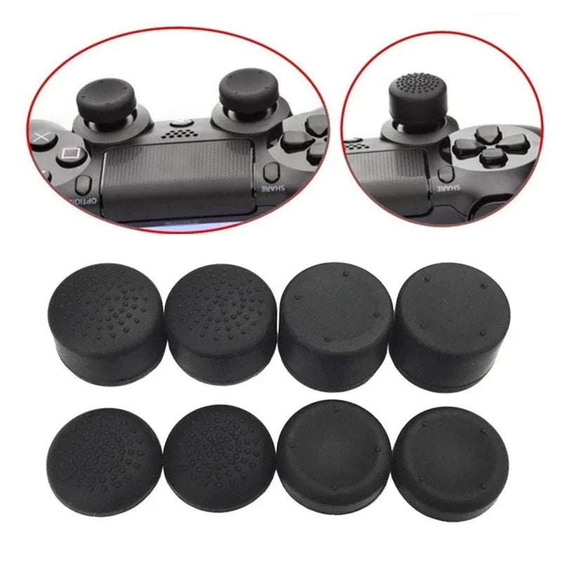 8-Piece Universal Silicone Thumbstick Grips | Anti-Slip Thumb Caps for PS4, PS5, Switch, Xbox Controllers