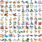 300Pcs Pokemon Cute Pikachu Stickers Charizard Album Pokédex DIY Laptop Car Luggage Kawaii Waterproof Anime Sticker Toy
