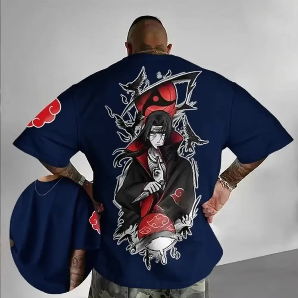 Uchiha Itachi Oversized T-shirt: MINISO Cotton Sporty Top
