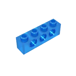 Gobricks GDS-625 Technical Brick 1x4 3-Hole | Compatible with Lego 3701