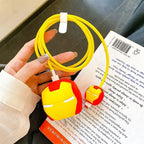 4Pcs/Set  Cute 3D Cartoon Set Cable Protector for iPhone / iPad 18W/20W Charger Case Phone Wire Cord Organizers for iPhone 14 15