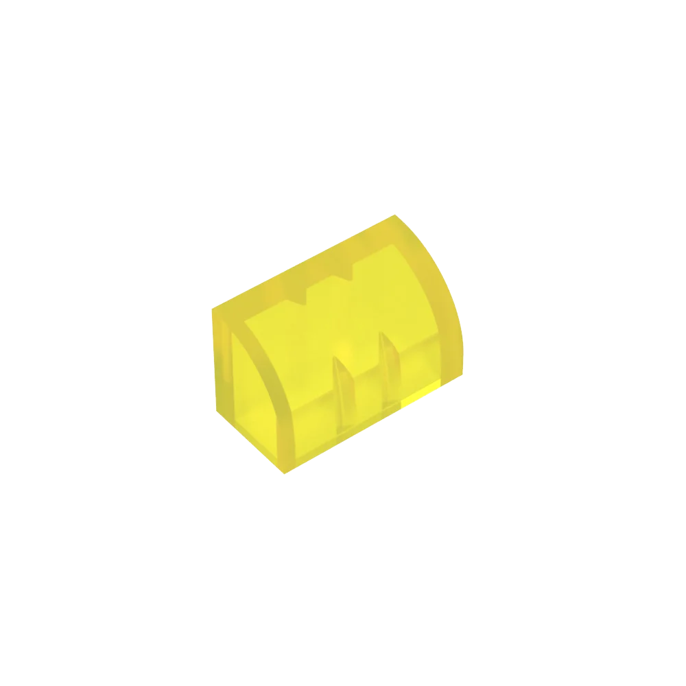 Gobricks GDS-M063 Curved Brick 1 x 2 x 1 No Studs | Compatible Building Block