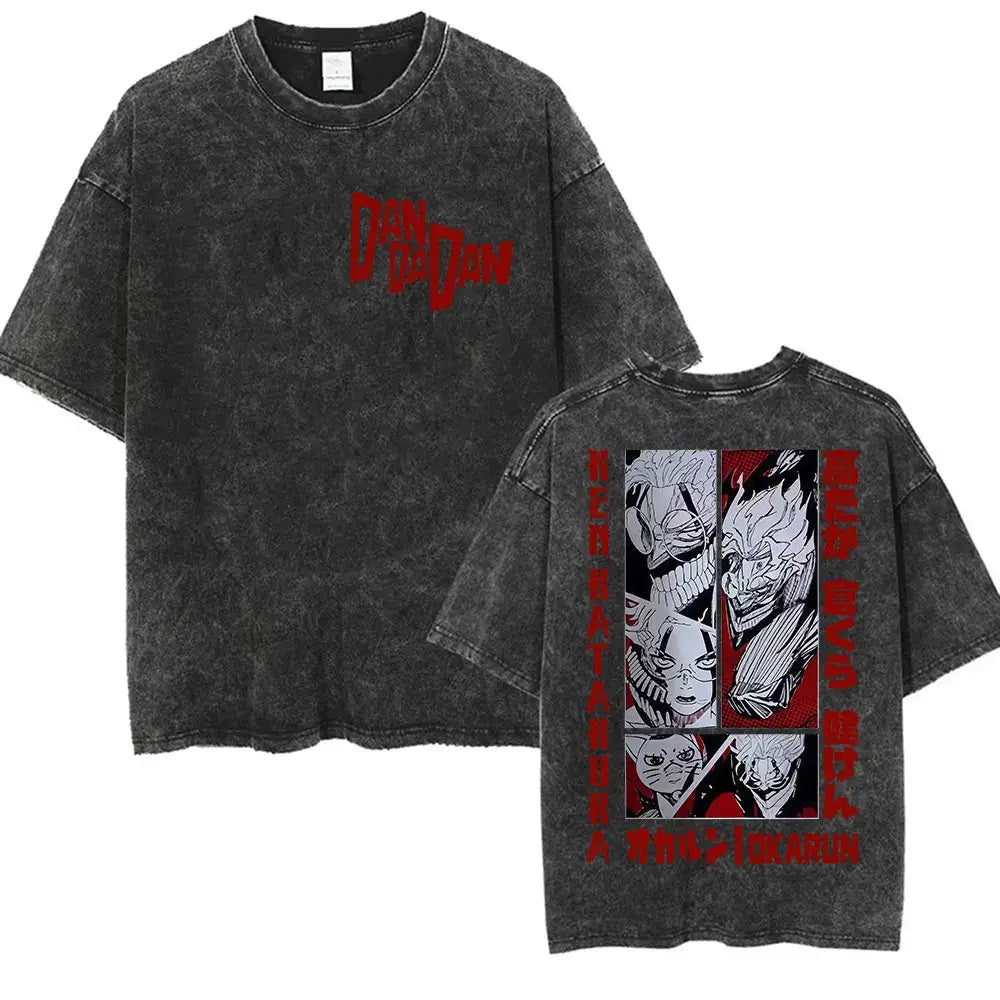 Dandadan Okarun Graphic T Shirt Vintage Washed Tee