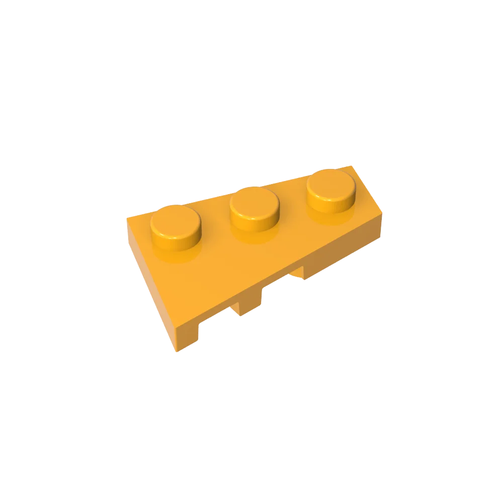 Gobricks GDS-547 Wedge Plate 3 x 2 Right | Compatible Building Block for DIY Creations