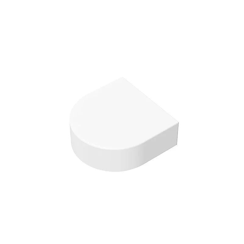 Gobricks Tile Round 1 x 1 Half Circle Extended | Compatible Brick Building Block