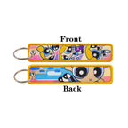 Vibrant Girls Embroidery Key Fob | Fashion Keychain for Cars and Bags