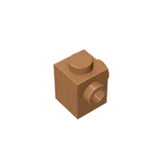 Gobricks GDS-1046 Modified Brick 1 x 1 with Studs on 2 Sides | Building Block for DIY