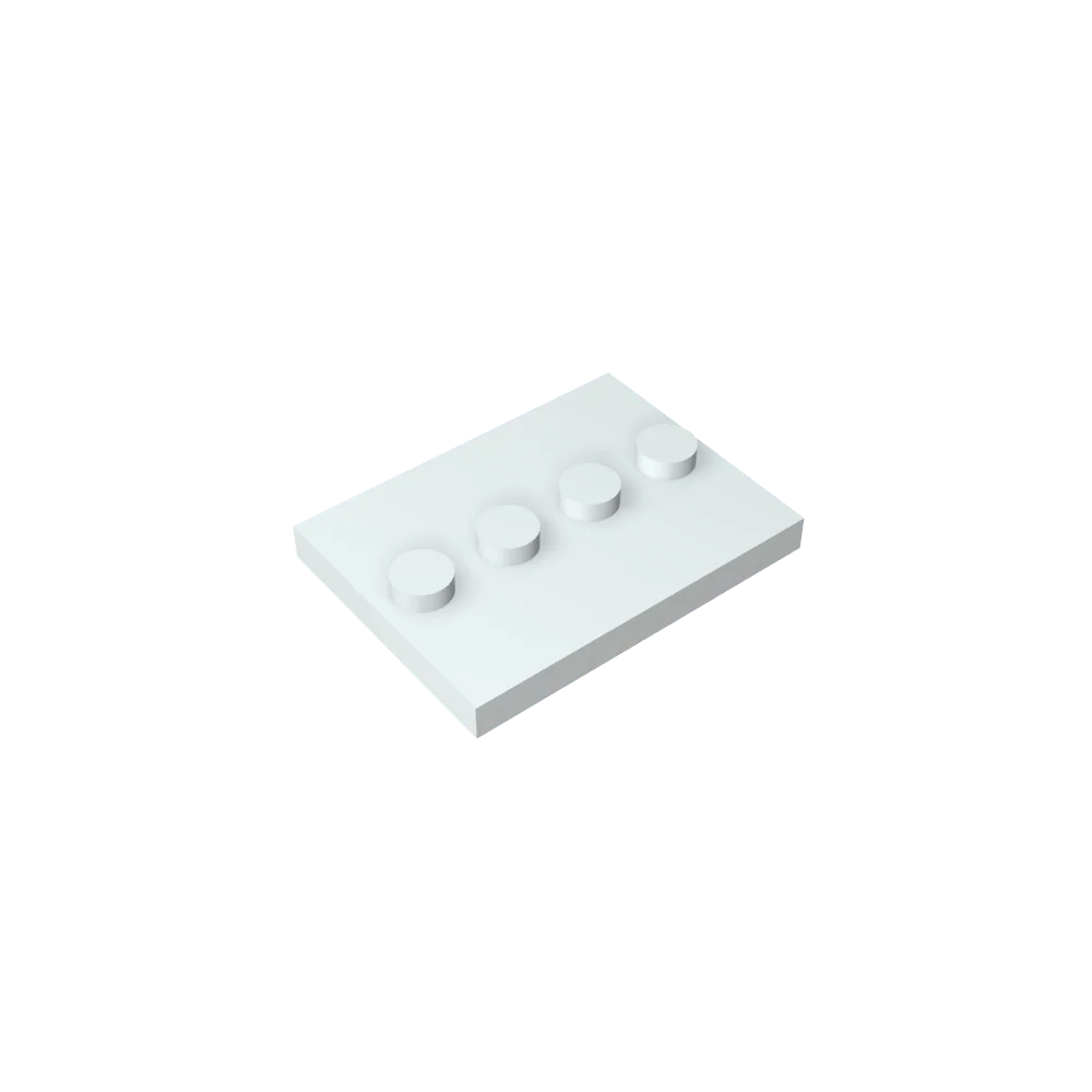 Gobricks GDS-980 Tile, Modified 3 x 4 with 4 Studs in Center | Compatible Building Block for DIY and MOC