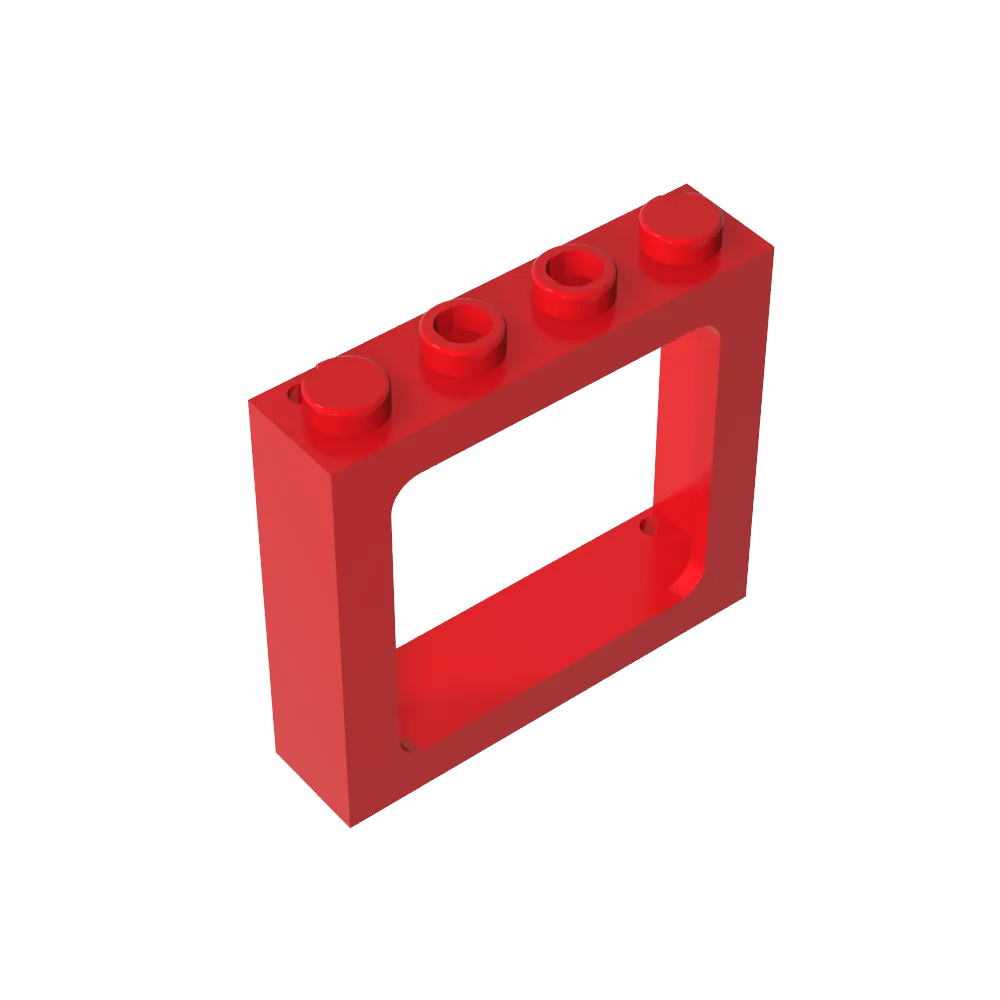Gobricks Window 1 x 4 x 3 Train with Shutter Holes and Solid Studs on Ends | Compatible Building Block