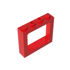 Gobricks Window 1 x 4 x 3 Train with Shutter Holes and Solid Studs on Ends | Compatible Building Block