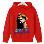 One Piece Hoodies Kids 2025 Luffy Pullover