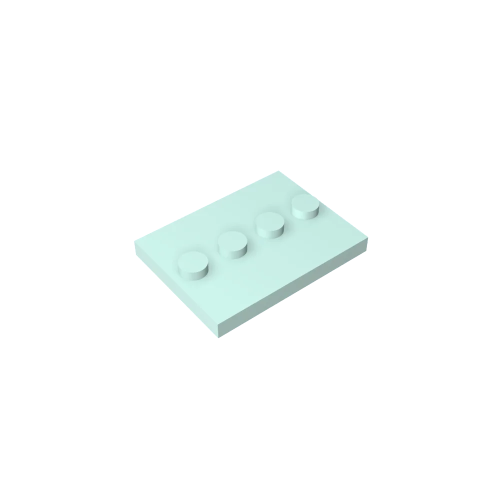 Gobricks GDS-980 Tile, Modified 3 x 4 with 4 Studs in Center | Compatible Building Block for DIY and MOC
