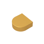 Gobricks Tile Round 1 x 1 Half Circle Extended | Compatible Brick Building Block