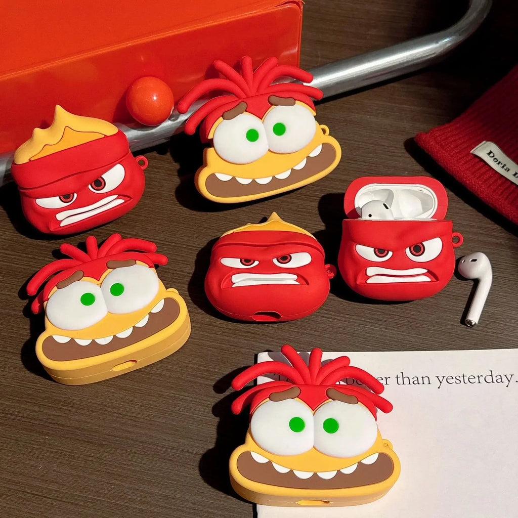 For Airpods 4 Case,Inside Out 3D Cartoon Protective Earphone Silicone Cover For Airpods Pro 2 Case Kids Girls Boys Women Funda