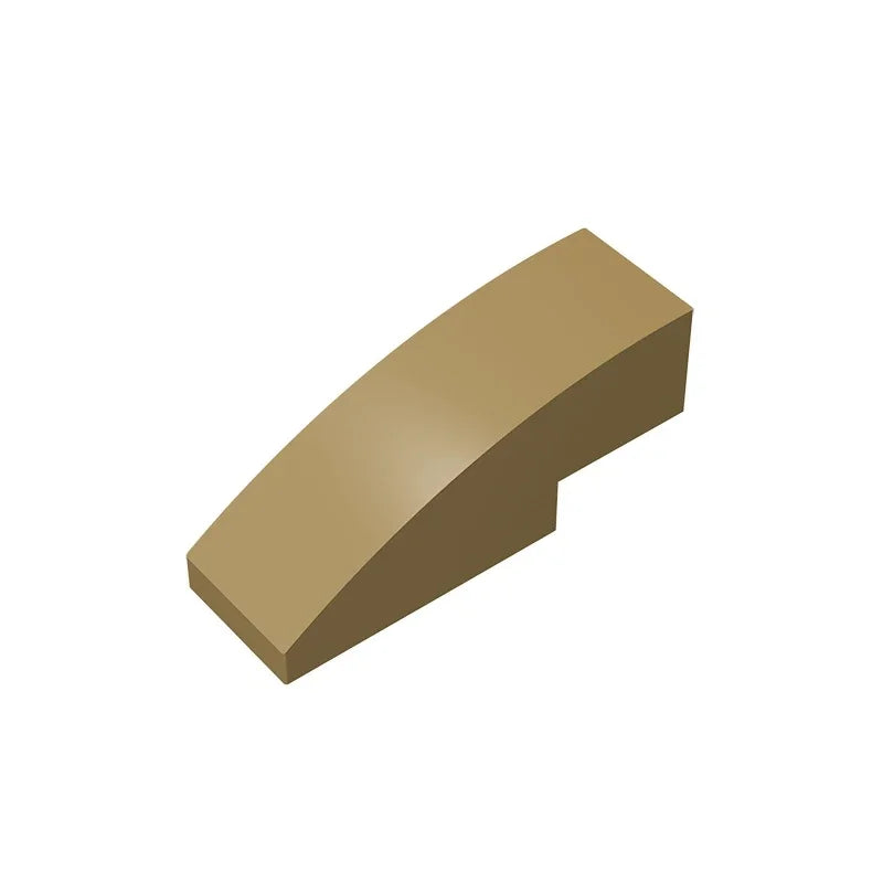 Gobricks GDS-657 Slope, Curved 3 x 1 | Compatible Building Block for Creative Construction