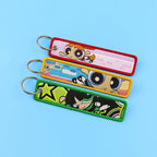 Vibrant Girls Embroidery Key Fob | Fashion Keychain for Cars and Bags