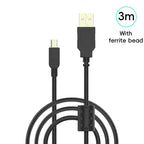 Data Frog USB A to Mini-B 5Pin Cable 1m/2m/3m | Charging & Data Sync for PSP, NDSi, PS3 & Wii U Pro