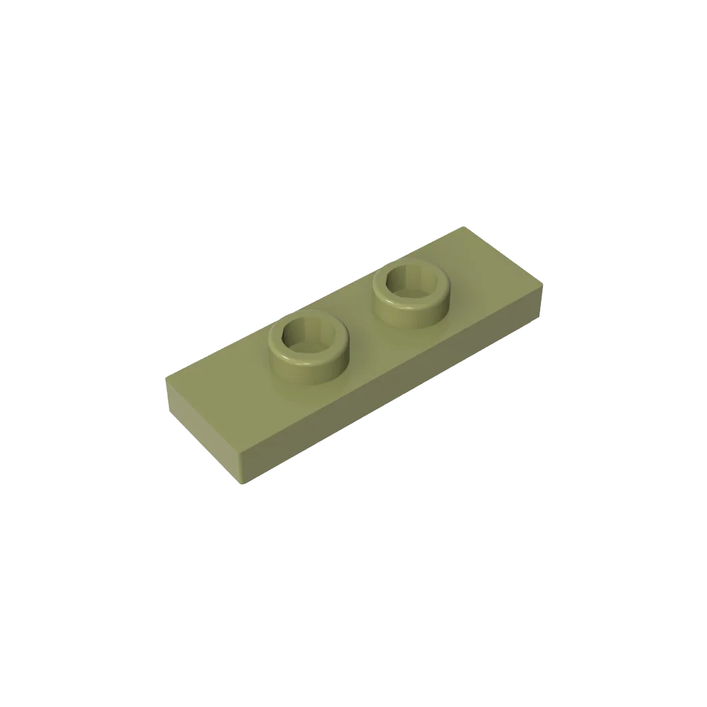 Gobricks GDS-1504 Plate, Modified 1 x 3 with 2 Studs (Double Jumper) | Compatible Building Block Piece
