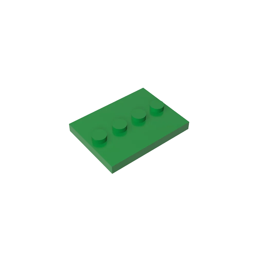 Gobricks GDS-980 Tile, Modified 3 x 4 with 4 Studs in Center | Compatible Building Block for DIY and MOC