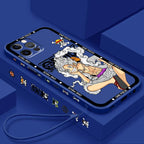 One Piecee Luffyy anime Cartoon Liquid Left Rope For Apple iPhone 15 14 13 12 11 XS XR X 8 7 SE Pro Max Plus Mini Soft Phone Case