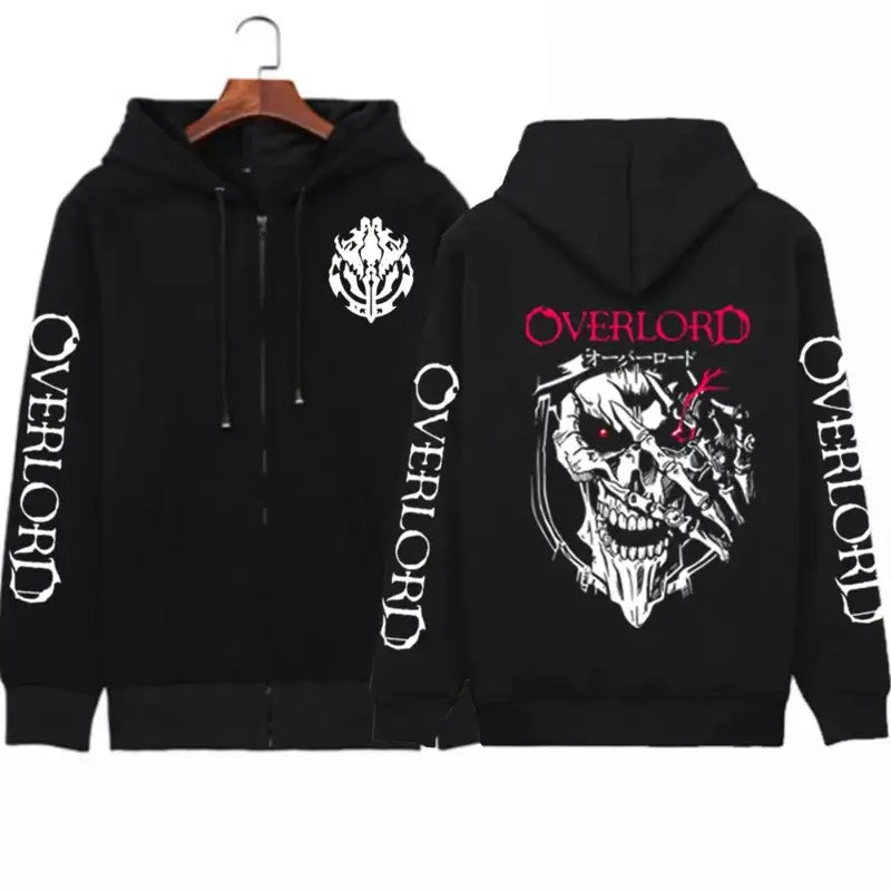 Overlord Cosplay Horror Skull Hoodie Ainz Zip Up