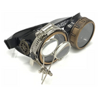 Steampunk Goggles with magnifying loupes crystal clear spiral diffraction lenses