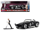 1965 Shelby Cobra 427 S/C #2 Black Metallic and White and Harvey Two-Face Diecast Figure "Batman" "Hollywood Rides" Series 1/32 Diecast Model Car by Jada